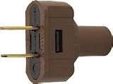 LEVITON MFG 002-48643-00E SHORT FLAT CORD PLUG - 15A/250V BLACK BULK(PACK OF 25)