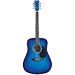 Lauren Full Size Dreadnought Acoustic Guitar - Blue