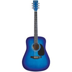 Lauren Full Size Dreadnought Acoustic Guitar - Blue