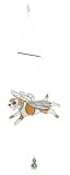 Bird Brain Glass FlapperDog Brown & White