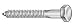 Industrial Grade 3AWU9 Hex Lag Screw, SS, 1/4x3 L, PK25