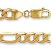 Jewelco London 9ct Solid gold traditional Figaro chain Necklace . Click Here for Dimensions and Weights.