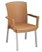 Grosfillex Havana Wicker Stacking Arm Chair