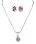 Amethyst jewelry set, 'Scarlet Garden' 0.2" W x 0.0" L x 0.4" D