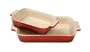 Le Creuset Stoneware 1-1/4-Quart Rectangular Baker with Bonus 16-Ounce Rectangular Baker, Cherry Red