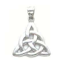 14K White Gold Trinity Charm by FindingKing
