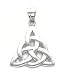 Charm - 14kt White Gold Solid Polished Trinity Pendant