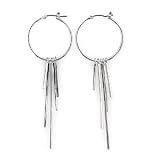 Rhodium Plated Brass Earrings, Weight: 10.00gm