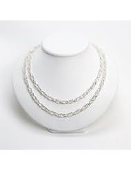 Sterling Silver Fancy Link Necklace - 42 Inch