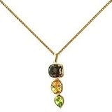 9ctsmokey Quartz Citrine Peridot Pendant