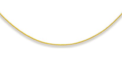 14k Yellow Box Chain Childrens Chain 13 Inch