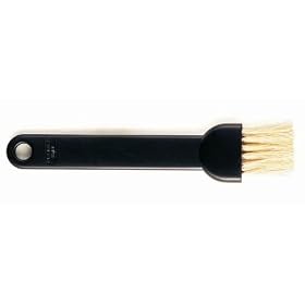 Pedrini Black and Satin 6-1 2 Inch Pastry Brush with Natural Bristles by Pedrini
