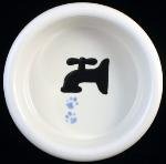 Melia Economical Dapper Dog Bowl -DRIPPING PAWS Design- SMALL