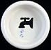 Melia Economical Dapper Dog Bowl -DRIPPING PAWS Design- SMALL