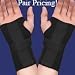 PAIR of Thermoskin Carpal Tunnel Braces with Dorsal Stay, Black , Left & Right Medium