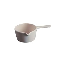 CoorsTek 60058 Porcelain Ceramic Casserole with Lip and Flat Porcelain Handle, 60mL Capacity, 70mm OD, 35mm Height (Case of 12)