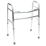 Medline Extra-Wide Two Button Walker, 500 lb. Capacity
