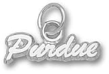 Purdue Boilermakers Solid Sterling Silver Script ''PURDUE'' 3/16'' Pendant