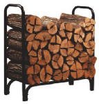 PANACEA PRODUCTS CORP 4' BLK STL DLX Log Rack FIRELOGS HOLDERS & ACCESSORIES