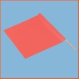 Safety Flag - S3 - 18" x 18" (24" Wood Staff) Orange