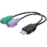 Equip USB Konverter Keyboard/Mouse A/St. -> 2x PS/2 Bu