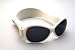 Baby Banz Retro Banz Oval Baby Sunglasses, Arctic White