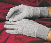 Womens Thermal Socks and Gloves Liner Metallic Set in Silver