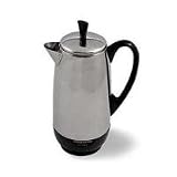 Farberware FCP412 12-Cup Electric Percolator, Stainless Steel with Black Accents