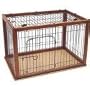 Richell Wood Pet Pen 90-60 Combo, Autumn Matte Finish