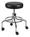 Grafco® Deluxe Revolving Stool With Foot Ring, Black