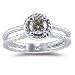 0.46 Ct Brown Diamond Ring in 14K White Gold