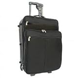 22 Rolling Suitcase with Laptop Storage - Black (Black) (22H x 15W x 8D)