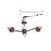 PIBBS 4 Headed Lamp with Wall Arm (Model: QL954A)