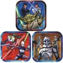 Star Wars: The Clone Wars 7" Square Dessert Plates Asst. (8 count)