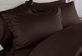 300TC Egyptian Cotton PillowCase Pair (2) KING SOLID CHOCOLATE BY MARRIKAS