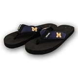 Michigan Wolverines Logo Flip-Flops - Footwear