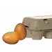 Erzi 17011 - Eier, braun (6er-Pack)