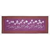 NOVICA Cotton table runner, 'Purple Dandelions' Image