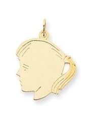 14K Girl Head Charm