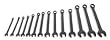 Westward 1EYD4 Combo Wrench Set, 12 Pt, Metric, 14 PC