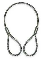 Dayton 1DND9 Sling, Wire Rope, 4 Ft L, Vert Cap 0.65 Ton