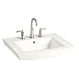 KOHLER K-2358-4-0 Archer Pedestal Lavatory Basin with 4-Inch Centers, White