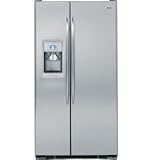 Review GE  / GE Profile PSDS3YGXSS 23.2 cu. ft. Counter-Depth Side-by-Side Refrigerator with 3 Glass Shelves, LED Lighting, External PreciseFill Ice/Water Dispenser and Color LCD Controls: Stainless Steel