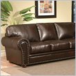 Kathy Ireland Home by Omnia Leather Beaumont 3 Seat Sleepr Sofa with Left Arm