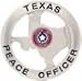 Texas Peace Police Officer Badge Shield Insignia Round Metal Silver/Nickel Style Finish 2-1/8