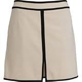 Ashworth 18 Stretch Skort with Contrast Tipping (COLOR: Tan/Black, WOMENS SIZE:10)