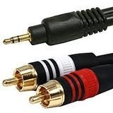 iMBAPrice - Premium Series 15 Feet 3.5mm Stereo Male to 2RCA Male 22AWG Cable - Gold Plated - Lifetime Warranty