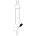 Chemglass CG-1714-03 Glass Cylindrical Style Graduated Addition Funnel, with 0-4mm PTFE Threaded Valve, 250mL Capacity