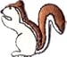 Small Cute Little Squirrel - 2 FOR THE PRICE OF ONE!! - Embroidered Iron On or Sew On Patches
