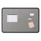 Iceberg 35061 Iceberg Fabric Bulletin Board, 66 x 44, Gray with Black Polyethylene Frame